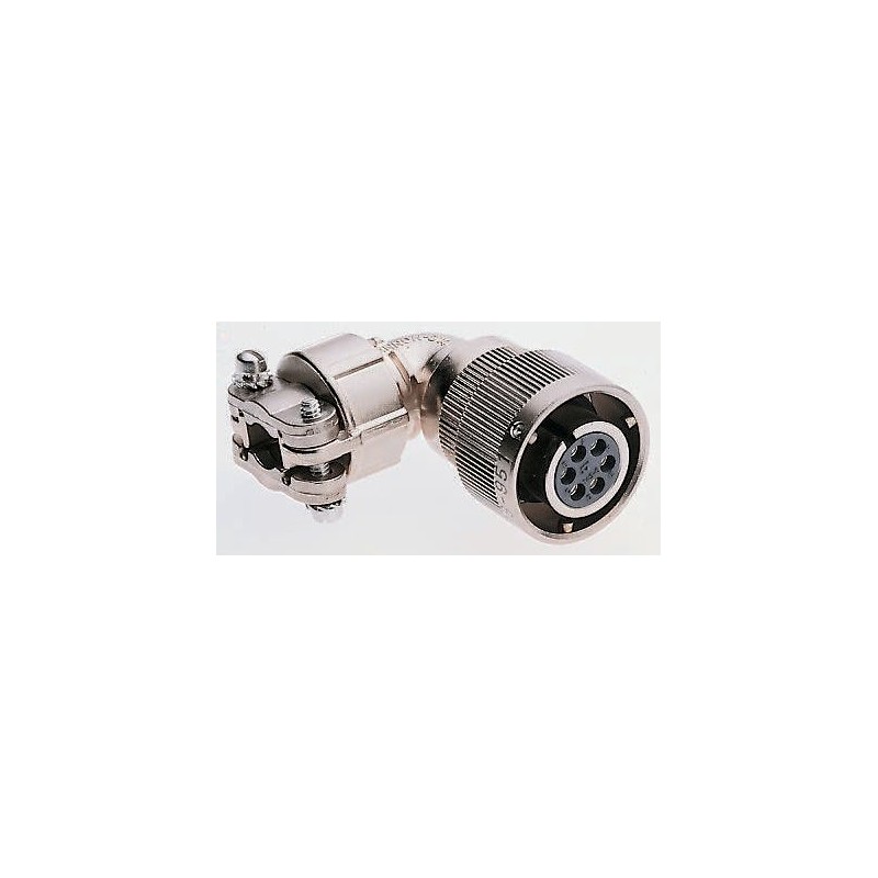 1 pcs - ITT Cannon, CA-COM Right Angle 19 Way Cable Mount MIL Spec Circular Connector Plug, Socket Contacts, Bayonet Coupling