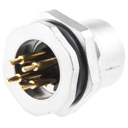 1 pcs - binder Circular Connector, 4 Contacts, Panel Mount, M12 Connector, Socket, Female, IP67, 713 Series