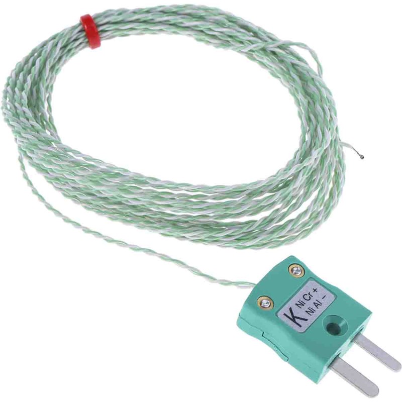 1 pcs - RS PRO Type K Thermocouple 5m Length, 1/0.3mm Diameter - +250°C