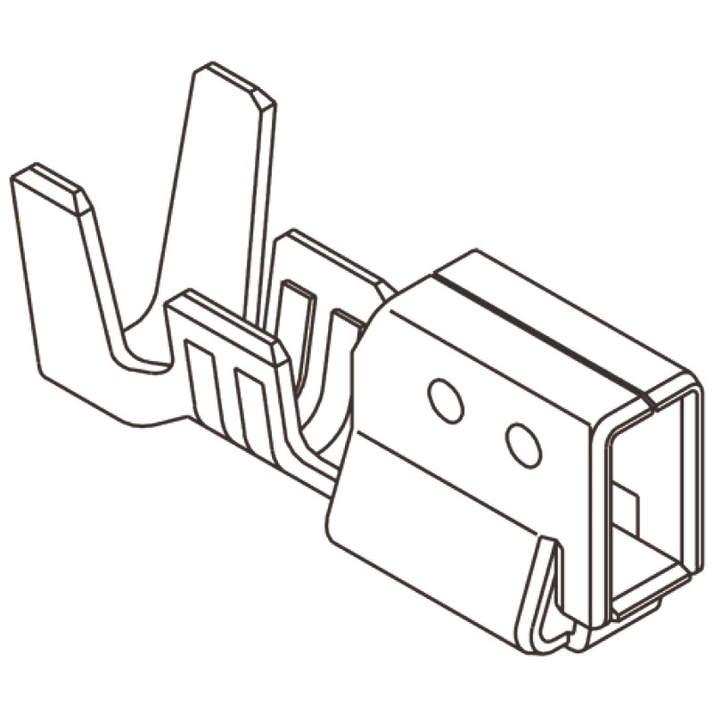 100 pcs - Molex Female Crimp Terminal, 24AWG Min, 18AWG Max