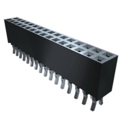 1 pcs - Samtec SSQ Series Right Angle Through Hole Mount PCB Socket, 2-Contact, 1-Row, 2.54mm Pitch, Through Hole Termination