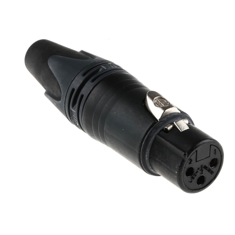 1 pcs - Neutrik Cable Mount XLR Connector, Female, &lt,50 V, 3 Way, Au over Ni Plating
