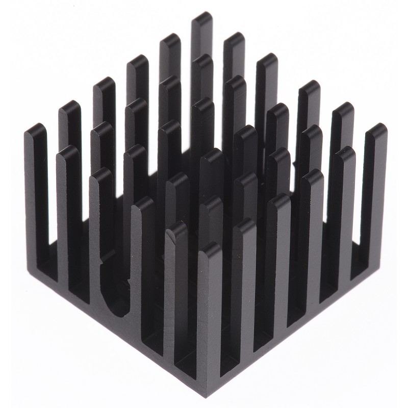 10 pcs - 306216 Heatsink, Universal Square Alu, 23.4K/W, 23 x 23 x 18mm, Adhesive Foil