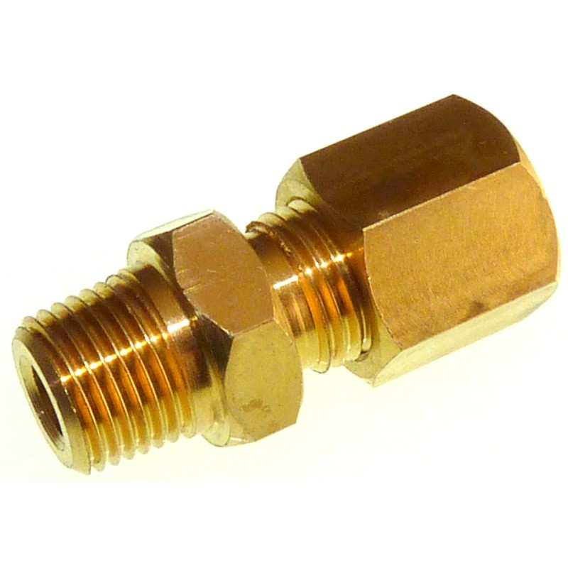 1 pcs - RS PRO In-Line Thermocouple Compression Fitting for Use with 6 mm Probe Thermocouple, 1/8 NPT, RoHS Compliant Standard