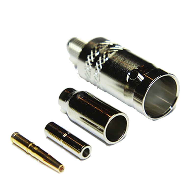 1 pcs - COAX Connectors, jack Cable Mount BNC Connector, 75Ω, Crimp Termination, Straight Body