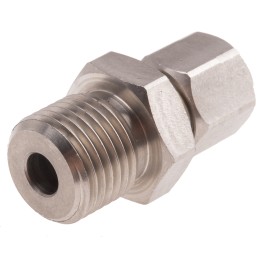 1 pcs - RS PRO In-Line Thermocouple Compression Fitting for Use with Thermocouple, M16, 6mm Probe, RoHS Compliant Standard
