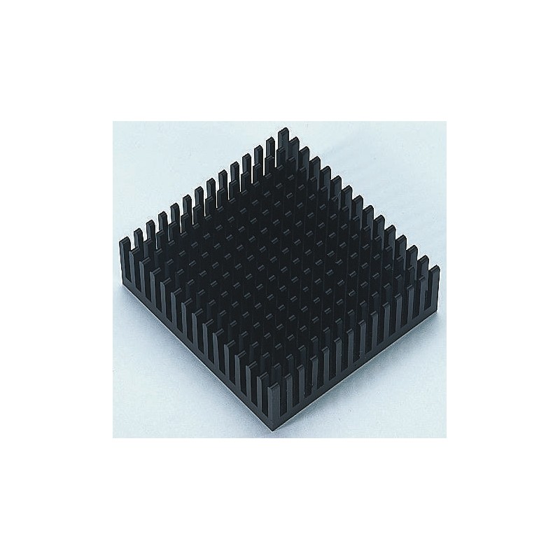 10 pcs - ICKPGA 15X15 Heatsink, Universal Square Alu, 9.2°C/W, 38.1 x 37.92 x 16.51mm, Adhesive Foil, Conductive Foil