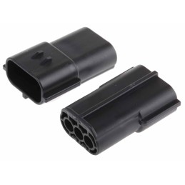 5 pcs - TE Connectivity, Econoseal J Mk II+ Automotive Connector Socket 3 Way
