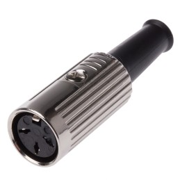 5 pcs - RS PRO 3 Pole Din Socket, 1A, 100 V ac, Push Lock, Female, Cable Mount