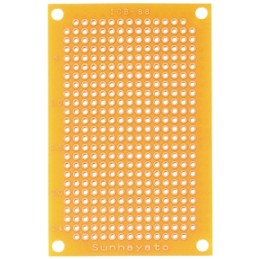 10 pcs - ICB-88 Sunhayato Single Sided Matrix Board FR2 1mm Holes, 2.54 x 2.54mm Pitch, 72 x 47 x 1.6mm