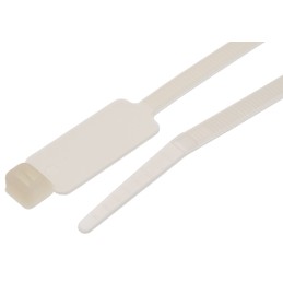 1 Bag of 100 - RS PRO Cable Tie Cable Markers, Natural