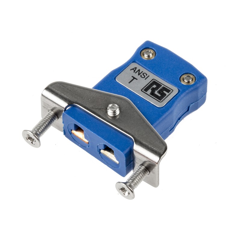 1 pcs - RS PRO Panel Mount Thermocouple Connector for Use with Type T Thermocouple, Miniature Size, ANSI Standard