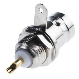 1 pcs - RS PRO, jack Panel Mount BNC Connector, 75Ω, Solder Termination, Straight Body