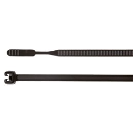 1 Bag of 100 - HellermannTyton Cable Tie, 210mm x 4.7 mm, Black Polyamide 6.6 (PA66), Pk-100