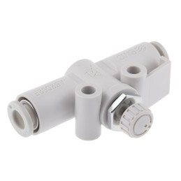1 pcs - SMC AS Series Tube Flow Controller, 6mm Tube Inlet Port x 6mm Tube Outlet Port