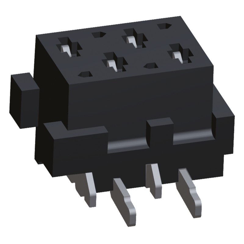 10 pcs - TE Connectivity Micro-MaTch Series Straight Surface Mount PCB Socket, 4-Contact, 2-Row, 1.27mm Pitch, Solder Terminati