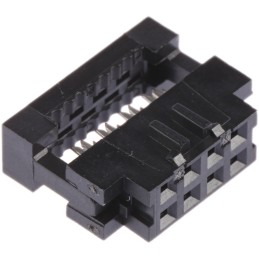 5 pcs - Amphenol Communications Solutions 8-Way IDC Connector Socket for Cable Mount, 2-Row