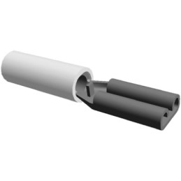 1 Pack of 1000 - TE Connectivity PIDG FASTON .110 Clear Insulated Female Spade Connector, Receptacle, 2.79 x 0.51mm Tab Size, 0.