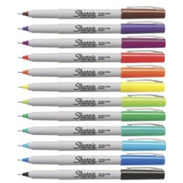5 Box of 2 - 1985878 Sharpie Ultra Fine Tip Black Marker Pen