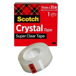 10 pcs - CRYSTAL 3M 600 Clear Office Tape 19mm x 33m
