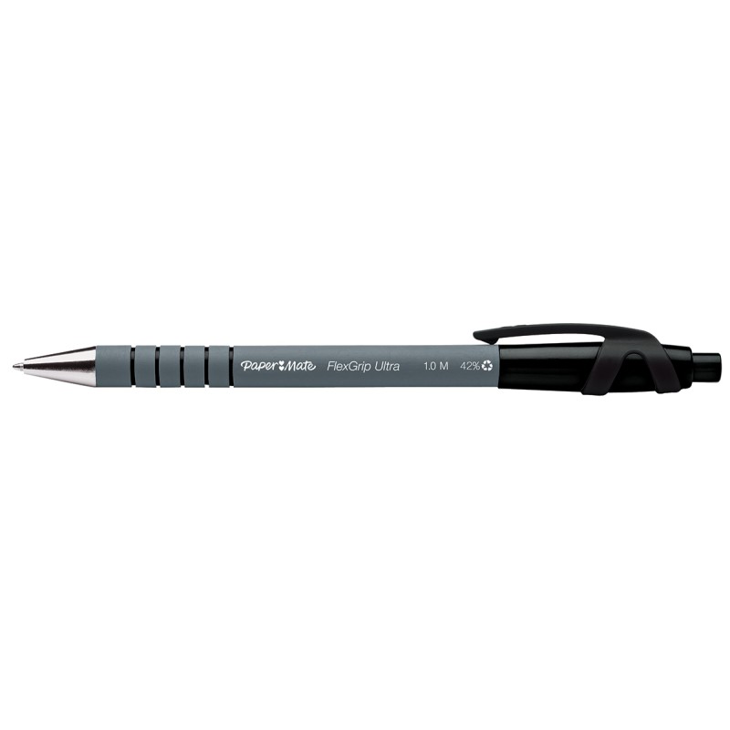 5 Box of 2 - 2027739 Paper Mate Black Ball Point Pen, 1 mm Tip Size