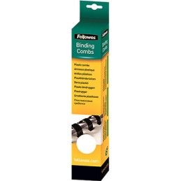 100 pcs - 5332002 Fellowes White A4 Binding Comb, 16mm Diameter