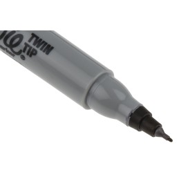 5 Box of 2 - 1986454 Sharpie Twin Tip Black Marker Pen