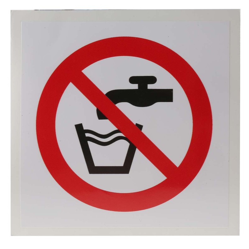 10 pcs - Vinyl Not Drinking Water Prohibition Sign, None