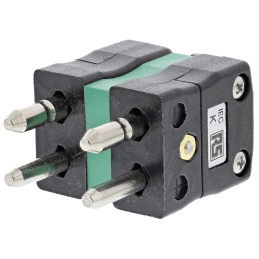 1 pcs - RS PRO Duplex Thermocouple Connector for Use with Type K Thermocouple, Standard Size, IEC Standard