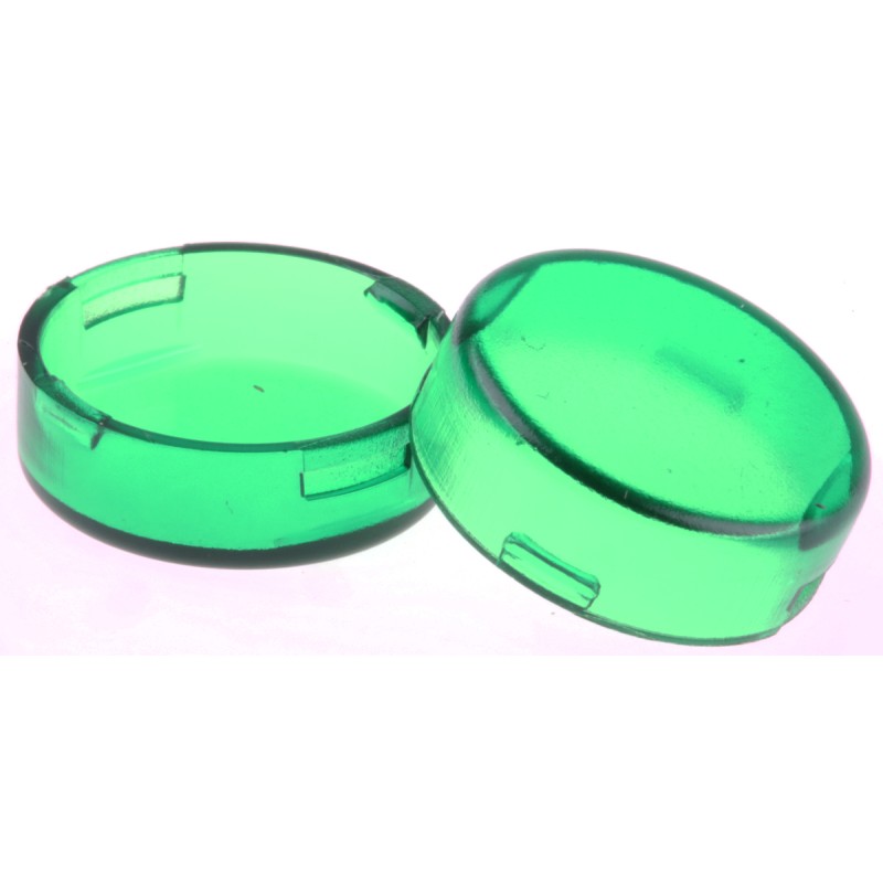 50 pcs - A0163E Panel Mount Indicator Lens Round Style, Green, 15mm diameter
