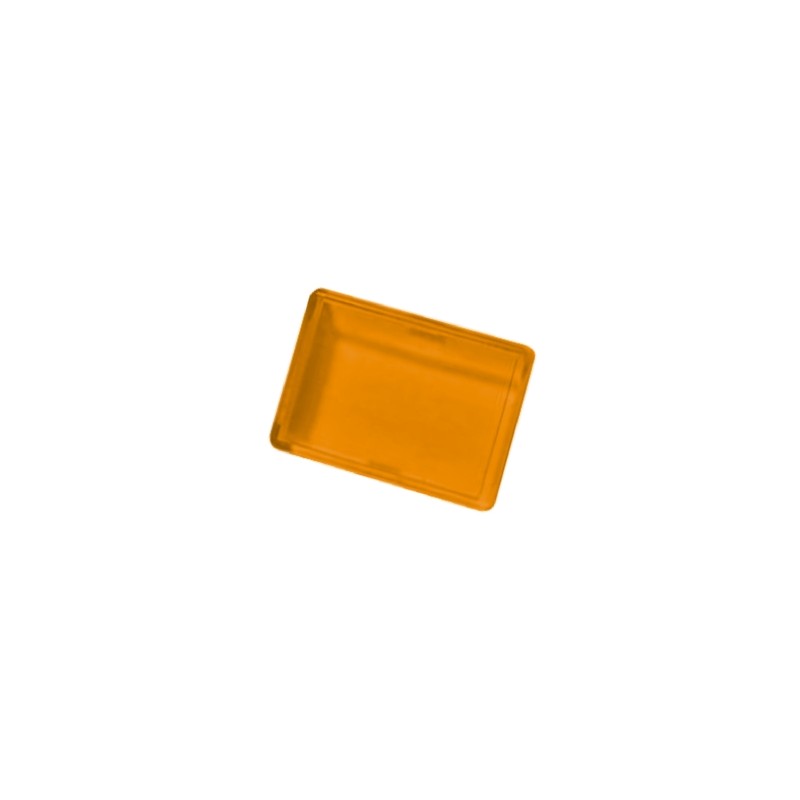 50 pcs - A0161C Panel Mount Indicator Lens Rectangle Style, Amber, 24mm Long