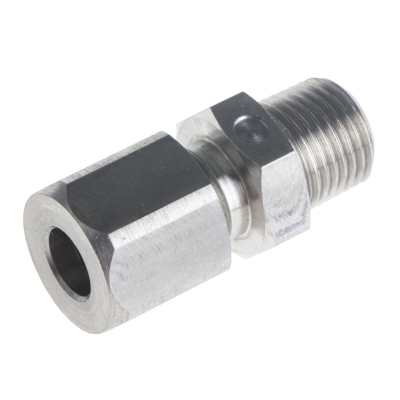 1 pcs - RS PRO In-Line Thermocouple Compression Fitting for Use with Thermocouple, 1/8 NPT, 6mm Probe, RoHS Compliant Standard