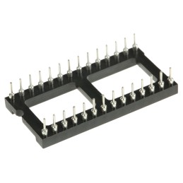 5 pcs - Preci-Dip 2.54mm Pitch Vertical 28 Way, Through Hole Turned Pin Open Frame IC Dip Socket, 1A