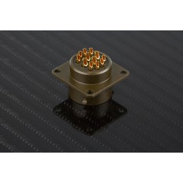 1 pcs - Amphenol, PT 12 Way Panel Mount MIL Spec Circular Connector Receptacle, Pin Contacts,Shell Size 14, Bayonet,