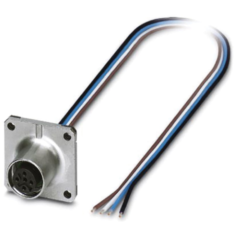 1 pcs - Phoenix Contact Female 4 way M12 to Sensor Actuator Cable, 500mm