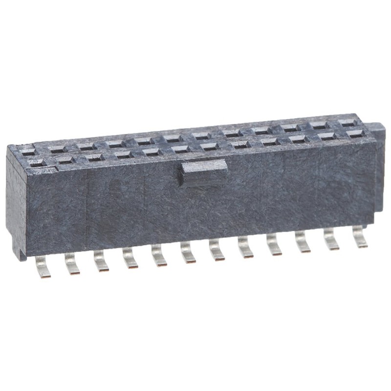 5 pcs - Molex Slim-Grid Series Straight Surface Mount PCB Socket, 24-Contact, 2-Row, 1.27mm Pitch, Solder Termination