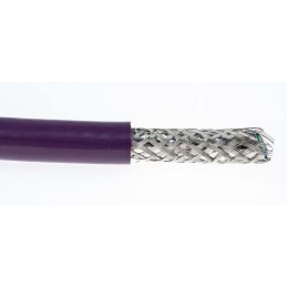 1 Reel of 30 M - Alpha Wire Twisted Pair Data Cable, 1 Pairs, 0.35 mm², 2 Cores, 22 AWG, Screened, 30m, Purple Sheath