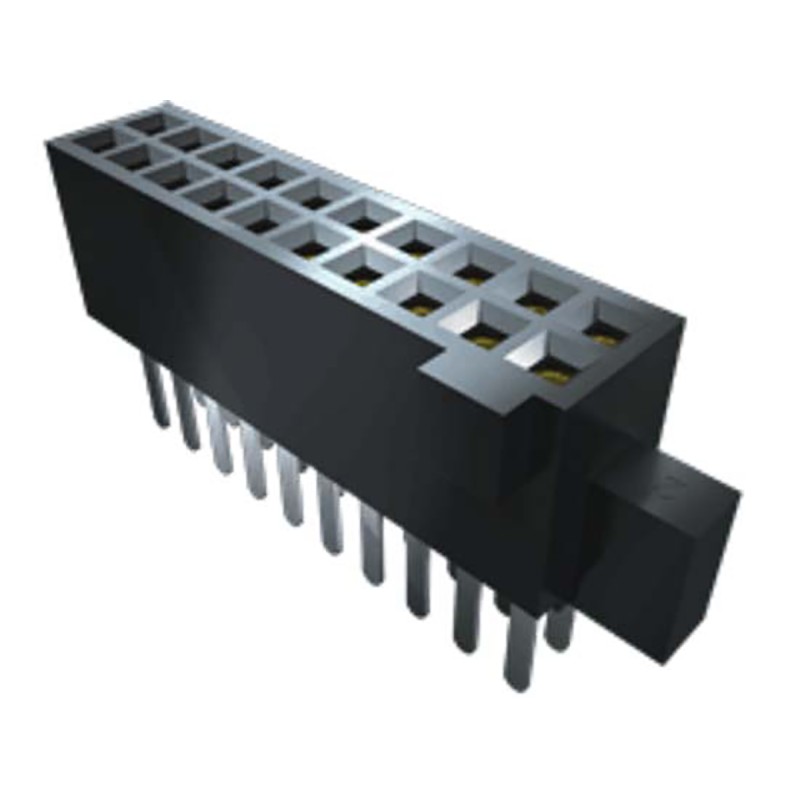 10 pcs - Samtec SFM Series Straight Surface Mount PCB Socket, 10-Contact, 2-Row, 1.27mm Pitch, Through Hole Termination
