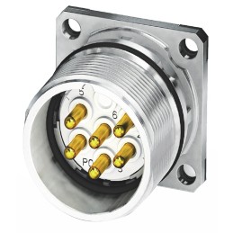 1 pcs - Phoenix Contact Circular Connector, 6 Contacts, Bulkhead Mount, M23 Connector, Plug, Male, IP67, CA Series