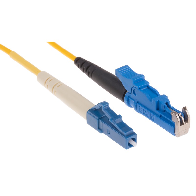 1 pcs - RS PRO E-2000 to LC Simplex Single Mode OS1 Fibre Optic Cable, 9/125μm, Yellow, 1m