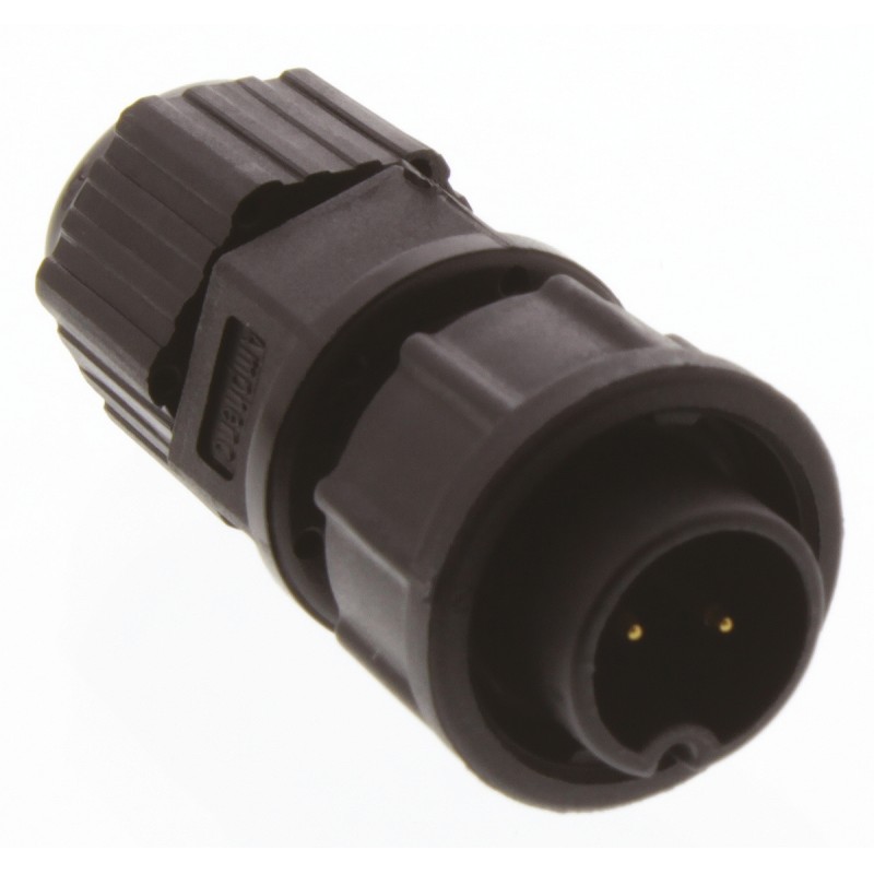 1 pcs - Amphenol Industrial Circular Connector, 2 Contacts, Cable Mount, Plug, Male, IP67, Ceres Series