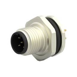 1 pcs - TE Connectivity Circular Connector, 5 Contacts, Rear Mount, M12 Connector, Socket, Male, IP67, M12 Series
