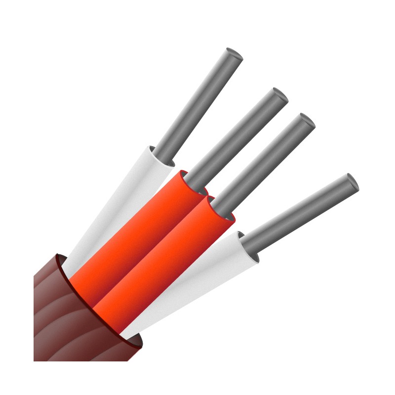 1 pcs - RS PRO Type RTD Resistance Thermometer Detector (RTD) Wire, 25m, Unscreened, PTFE Insulation, +200°C Max, 7/0.2mm