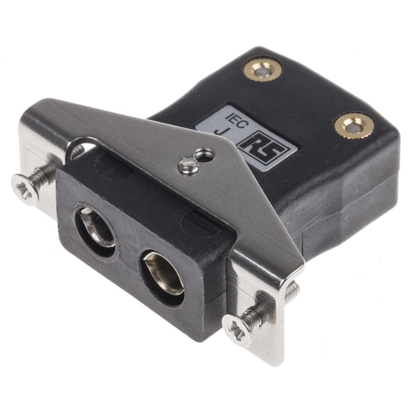 1 pcs - RS PRO Quickwire Panel Mount Thermocouple Connector for Use with Type J Thermocouple, Standard Size, IEC Standard