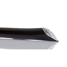 1 pcs - RS PRO Expandable Braided Silicone Rubber Glass Black Cable Sleeve, 8mm Diameter, 1m Length