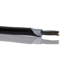 1 pcs - RS PRO Expandable Braided Silicone Rubber Glass Black Cable Sleeve, 8mm Diameter, 1m Length