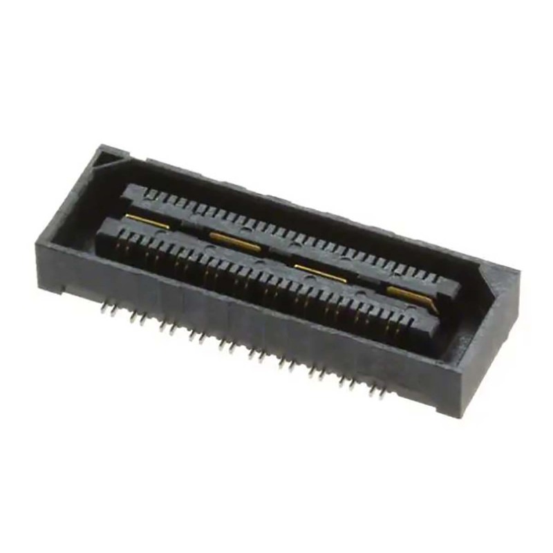 1 pcs - Samtec QSH-RA Series Right Angle Through Hole Mount PCB Socket, 40-Contact, 2-Row, 0.55mm Pitch, Solder Termination