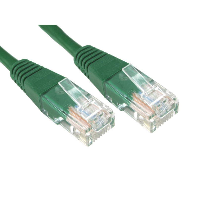 1 pcs - RS PRO Cat6 Male RJ45 to Male RJ45 Ethernet Cable, U/UTP, Green PVC Sheath, 1m