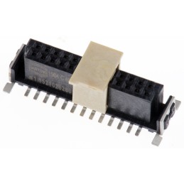 100 pcs - Harting Har-Flex Series Straight Surface Mount PCB Socket, 26-Contact, 2-Row, 1.27mm Pitch, Solder Termination