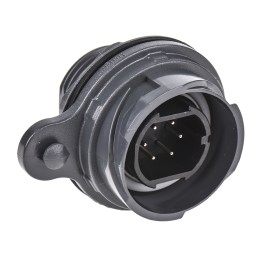 1 pcs - Bulgin Circular Connector, 6 Contacts, Front Mount, Plug, Male, IP66, IP68, IP69K, Buccaneer 7000 Series